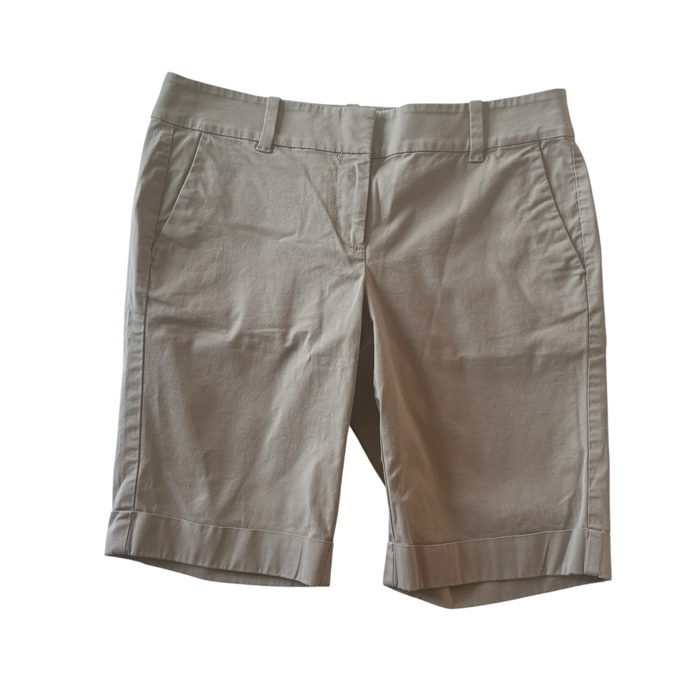 Ann Taylor Women's Size 6 Boardwalk Short‎ tan Khaki Chino Preppy 98% Cotton